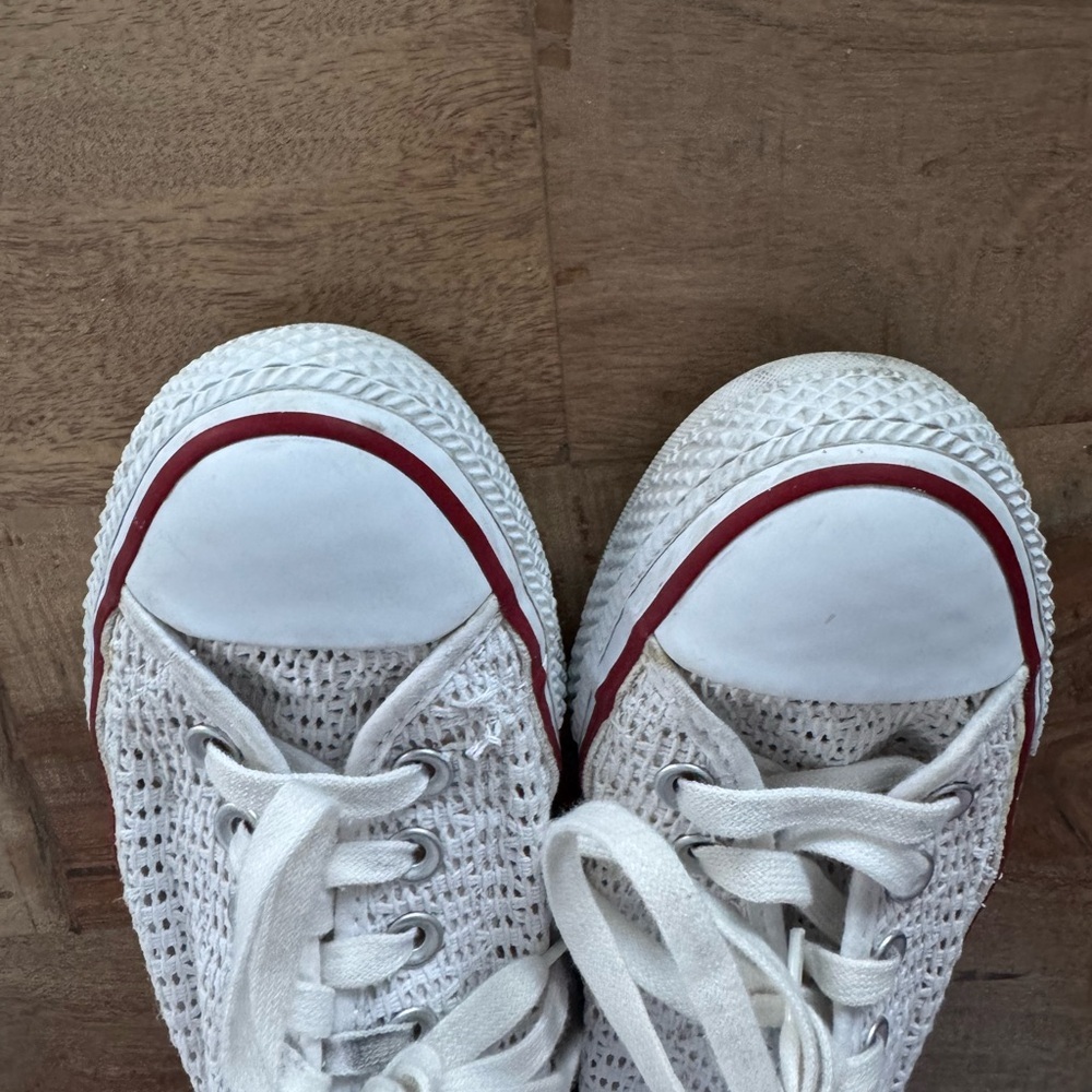 Converse White Knit Sneakers - Picture 7 of 9